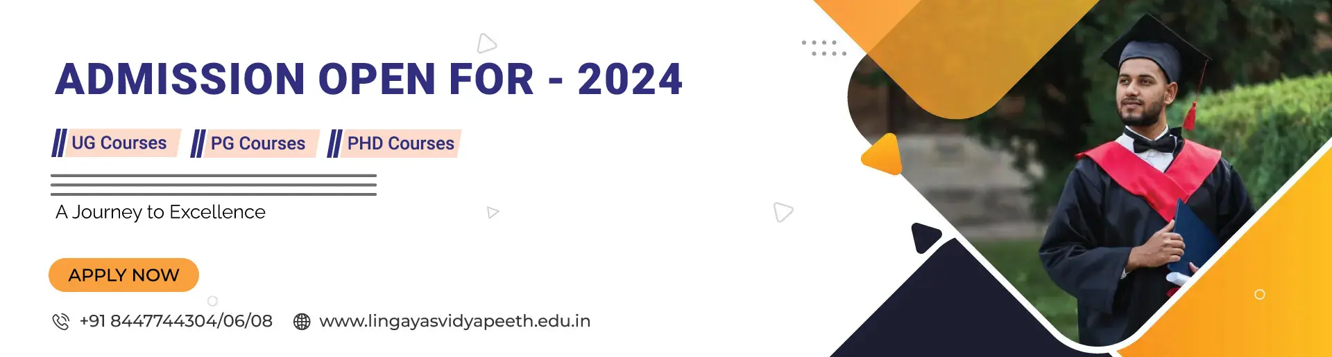 Admission 2024 banner landing page