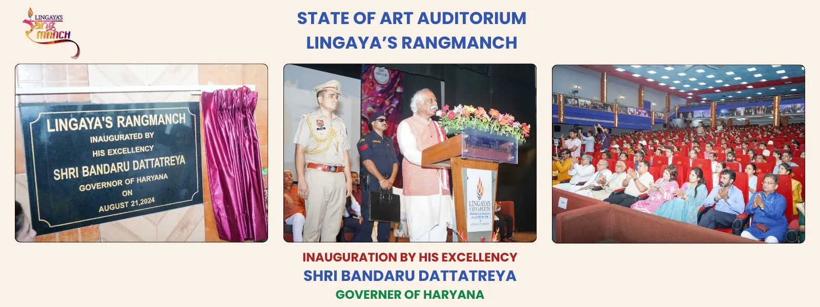 Lingaya’s Rangmanch Inauguration Banner