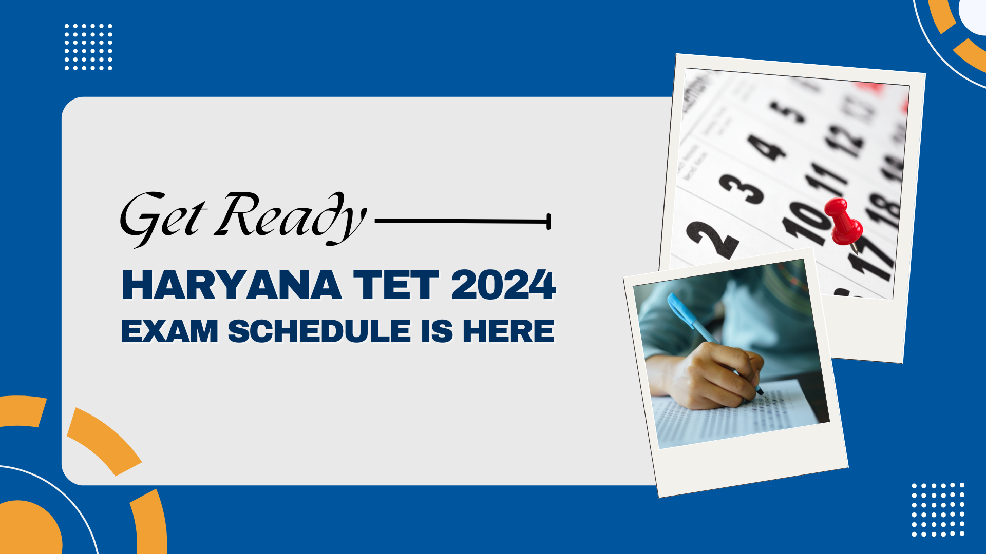 Haryana TET 2024 Exam Schedule Announced!